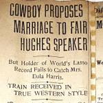 Cowboy Proposes Marriage to Fair Hughes Speaker Cowboy Proposes Marriage to Fair Hughes Speaker