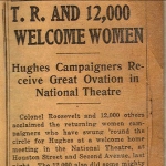 TR and 12,000 Welcome Women - Hughes Campaigners Receive Great Ovation in National Theatre TR and 12,000 Welcome Women - Hughes Campaigners Receive Great Ovation in National Theatre