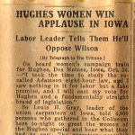Clipping of warm welcome in Iowa, after “chill” of Chicago Clipping of warm welcome in Iowa, after “chill” of Chicago