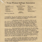 Texas Woman Suffrage Association letter regarding EF employment dispute, p2 Texas Woman Suffrage Association letter regarding EF employment dispute, p2