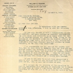 Letter from Agent William B. Feakins to EF engaging her as a speaker