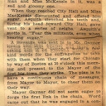 A humorous account of the encounter between suffragettes and Mayor, headline in rhyming verse A humorous account of the encounter between suffragettes and Mayor, headline in rhyming verse