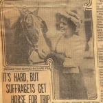 Suffragets get horse for trip in Ohio