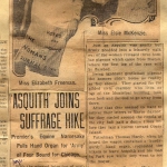 Launching of the carrier pigeons. Note emphasis added by newspaper to Woman’s Journal, per instructions Launching of the carrier pigeons. Note emphasis added by newspaper to Woman’s Journal, per instructions