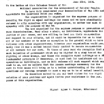 Correspondence between women of Columbus Branch of the NAACP and Franklin Co. Women’s Suffrage Assn about support for suffrage and support for civil rights for blacks, reply Correspondence between women of Columbus Branch of the NAACP and Franklin Co. Women’s Suffrage Assn about support for suffrage and support for civil rights for blacks, reply