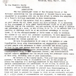 Correspondence between women of Columbus Branch of the NAACP and Franklin Co. Women’s Suffrage Assn about support for suffrage and support for civil rights for blacks, page 1 Correspondence between women of Columbus Branch of the NAACP and Franklin Co. Women’s Suffrage Assn about support for suffrage and support for civil rights for blacks, page 1