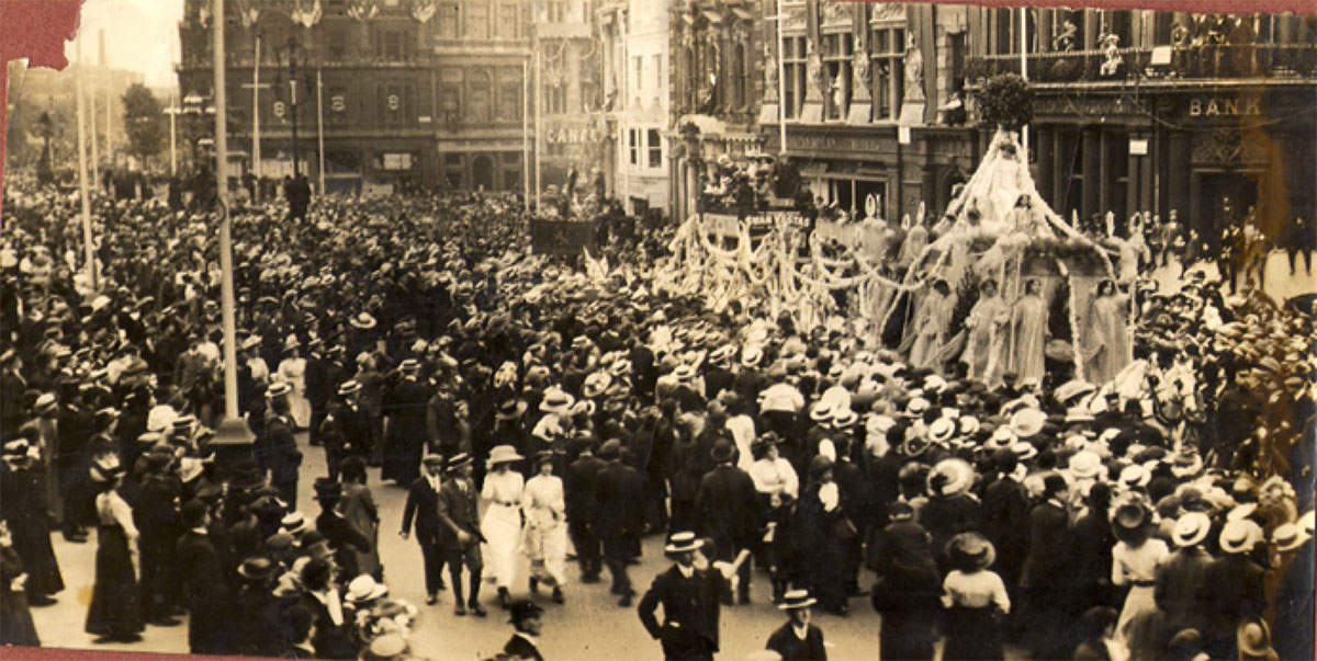 Woman's Coronation illustrates the elaborate pageantry, using symbolization and drama to make the point that women deserved their place